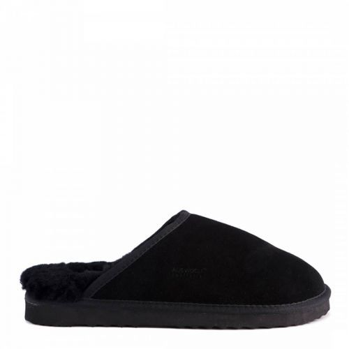 Black Manly Slippers