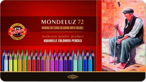 KOH-I-NOOR Mondeluz Aquarelle Coloured Pencils (72 Pieces)