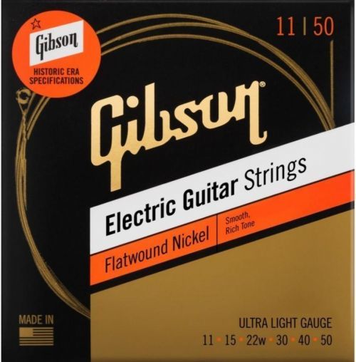 Gibson Flatwound Electric Guitar Strings Ultra Light