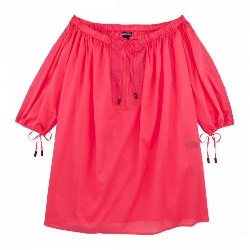Pink Fromy Cotton Blouson Dress