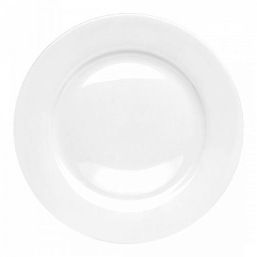 Set of 4 White Serendipity Fine Bone China Dinner Plates