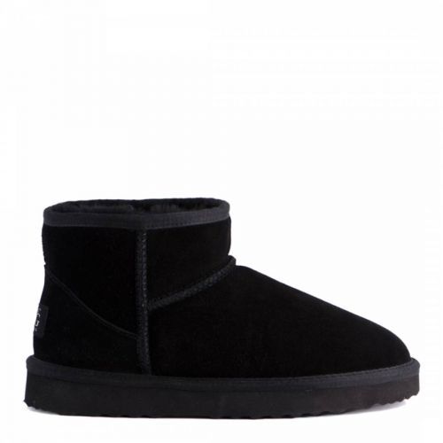 Black Bondi Short Sheepskin Ankle Boot