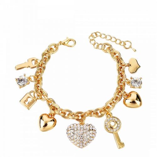 18K Gold Plated Multi Charm Love Bracelet