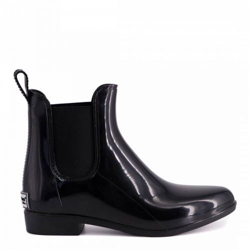 Black Double Bay Rainboots