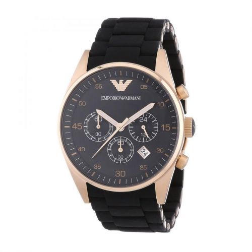 Emporio Armani AR5905  Men's Steel Brand Black Dial Quartz Watch