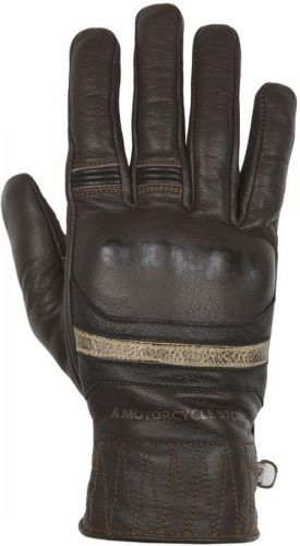 Helstons Bora Hiver Leather Brown Beige Motorcycle Gloves T8