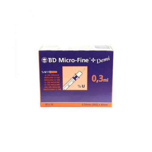 BD Micro-Fine Demi 0.3ml Syringe 0.3mm (30G) x 8mm