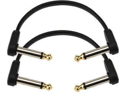 D'Addario Flat Patch Cable 4in Right Angle Twin PK