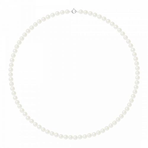 White / Gold Round Pearl Necklace