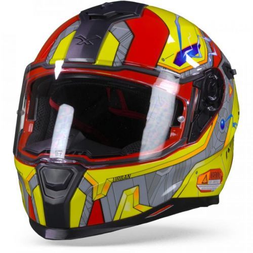 Nexx Sx.100 Gigabot Red Yellow Full Face Helmet S