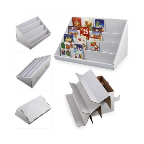 2X Card Display Stand 4 Collapsible Cardboard Greeting Counter Stand