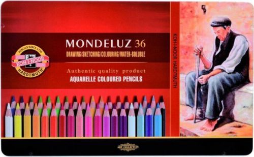 KOH-I-NOOR Mondeluz Aquarelle Colour Pencils (36 Pieces)