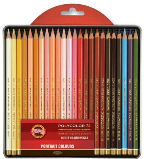 KOH-I-NOOR Polycolor Artist's Coloured Pencils Portrait (24 Pieces)