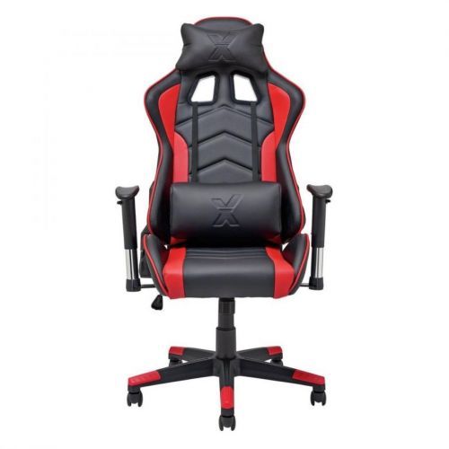 X-Rocker Black & Red Height Adjustable Alpha Office Gaming Chair