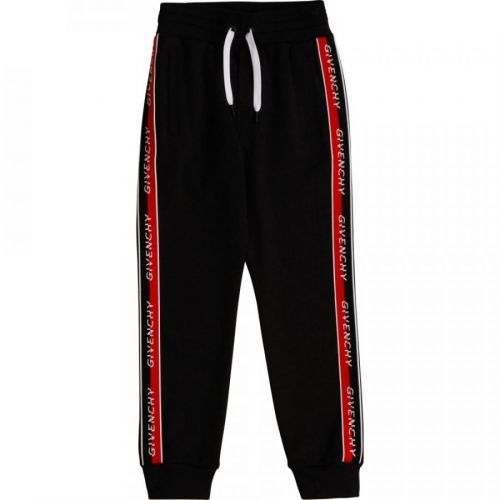 Givenchy Kids Cotton Joggers Colour: BLACK, Size: 4 YEARS