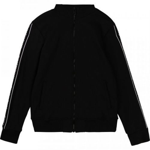 Givenchy Boys Black Logo Zip-up Top Colour: BLACK, Size: 4 YEARS