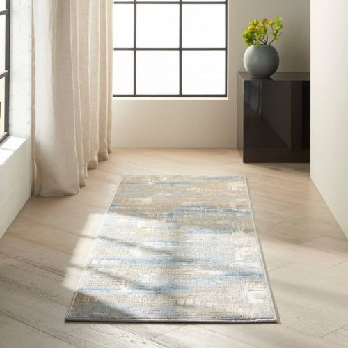 Blue/Beige Rush  Rug 152x97cm