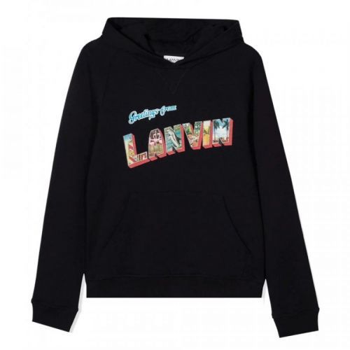 Lanvin Graphic Print Hoody Colour: NAVY, Size: 8 YEARS