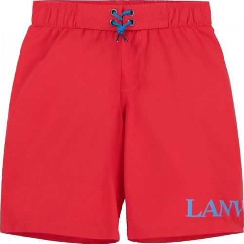 Lanvin Logo Swimshorts Colour: RED, Size: 8 YEARS