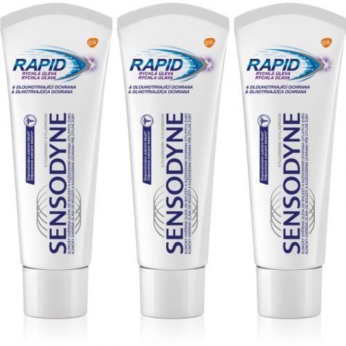 Sensodyne Rapid Toothpaste For Sensitive Teeth 3x75 ml