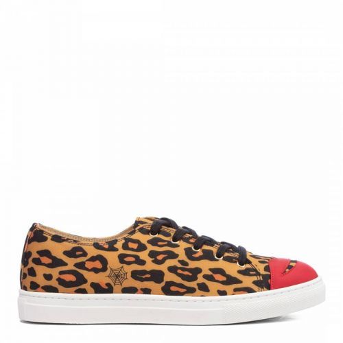 Leopard Print Leather Trainers
