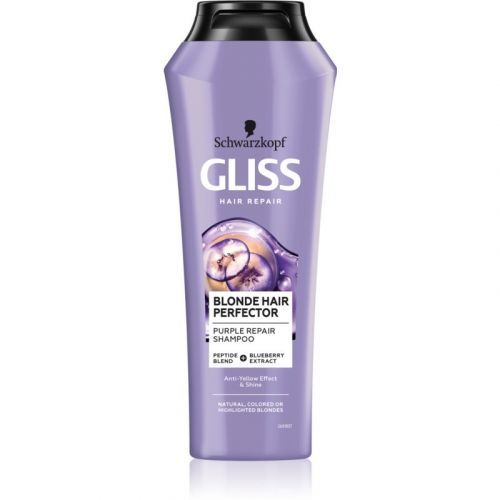 Schwarzkopf Gliss Blonde Hair Perfector Violet Shampoo for Yellow Tones Neutralization 250 ml