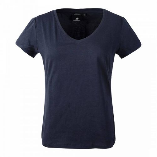 Navy V-Neck Cotton T-Shirt