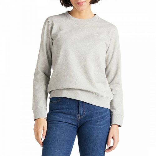 Grey Crew Neck Cotton Jumper