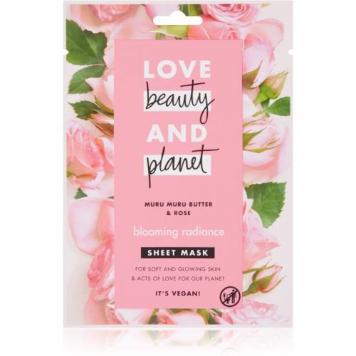 Love Beauty & Planet Blooming Radiance Muru Muru Butter & Rose Sheet Mask with Brightening Effect 21 ml