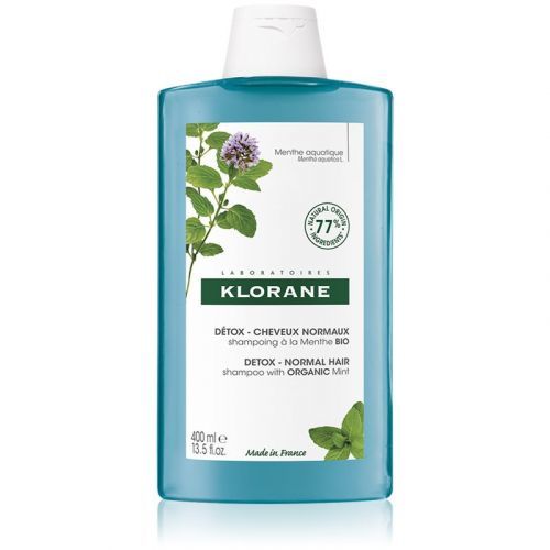 Klorane Aquatic Mint Bio Cleansing Detoxifying Shampoo for Normal Hair 400 ml