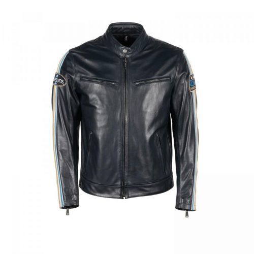 Helstons Race Leather Aniline Blue Jacket S