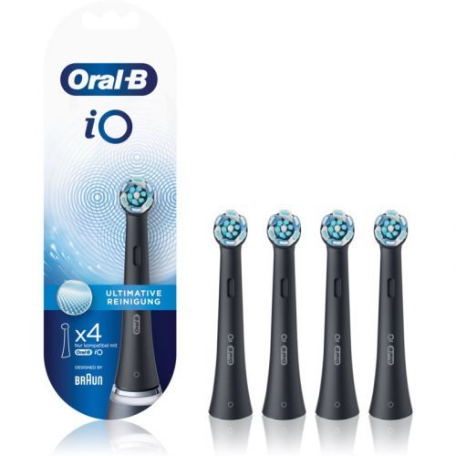 Oral B iO Ultimate Clean Replacement Heads For Toothbrush Black 4 pc