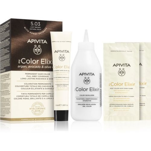 Apivita My Color Elixir Hair Color Ammonia - Free Shade 5.03 Light Brown Natural Gold