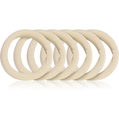 BrushArt Hair Band Hair Elastics 6 pcs Beige