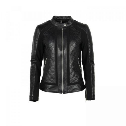 Helstons Kate Leather Soft Stretch Black Black Jacket M