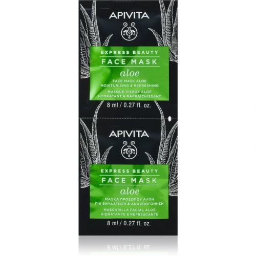 Apivita Express Beauty Aloe Refreshing Moisturising Mask for Face 2x8 ml
