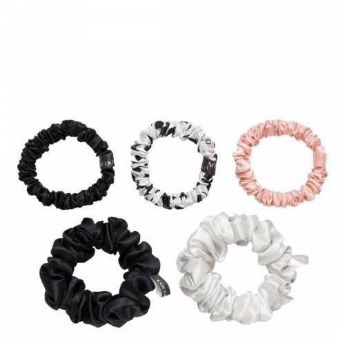 Mulberry Silk 5 Pack of Scrunchies Multi