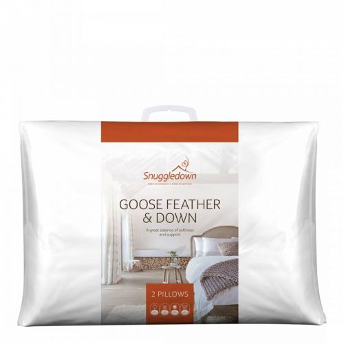 Goose Feather & Down Pair of Pillows Medium/Firm