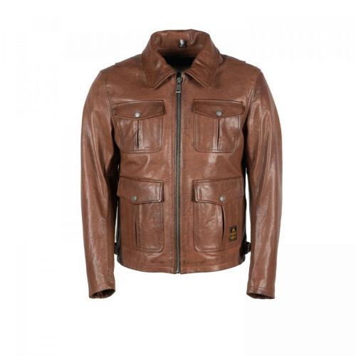 Helstons Joey Leather Rag Brown Jacket S