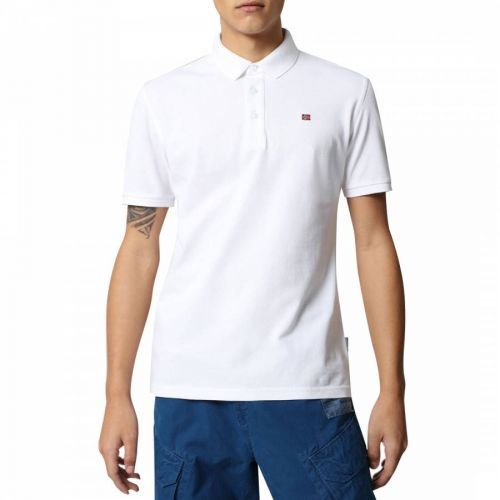 White Cotton Logo Polo Shirt