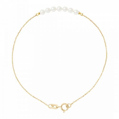 Yellow Gold Freshwater Pearl Bracelet