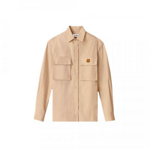 Kenzo Tiger Over-size Shirt Colour: BEIGE, Size: SMALL