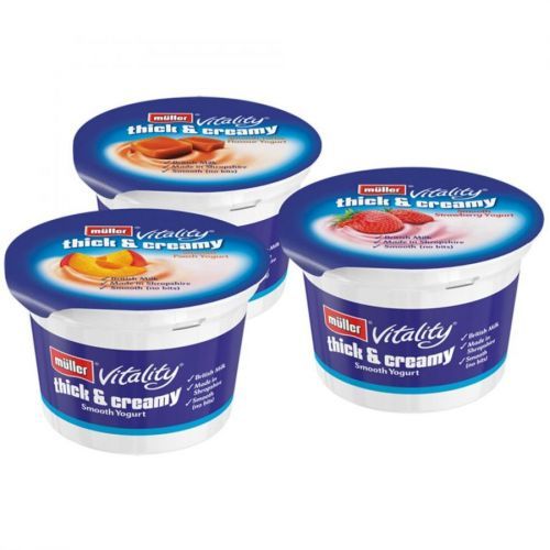Muller Vitality Thick & Creamy Mixed Case Yogurts - 12x110g