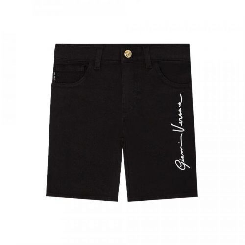 Versace Boys Shorts Plain Black Colour: BLACK, Size: 4 YEARS