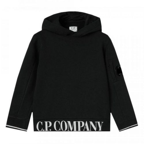 C.p. Company Goggle Hoodie Colour: BLACK, Size: 2 YEARS