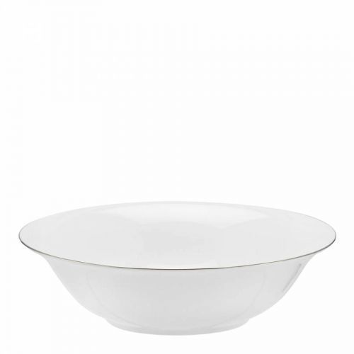 White Platinum Serendipity Fine Bone China Vegetable Bowl