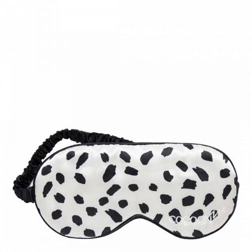 Mulberry Silk Dash Eye Mask Black/White