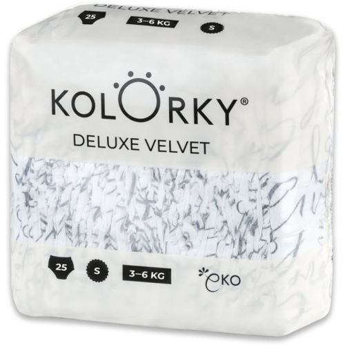 Kolorky Deluxe Velvet Love Live Laugh ECO nappies Size S 3-6 Kg 25 pc
