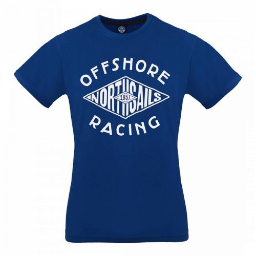 Blue Cotton Graphic T-Shirt