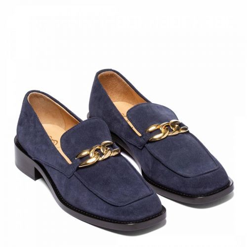 Navy Sofia Suede Loafer